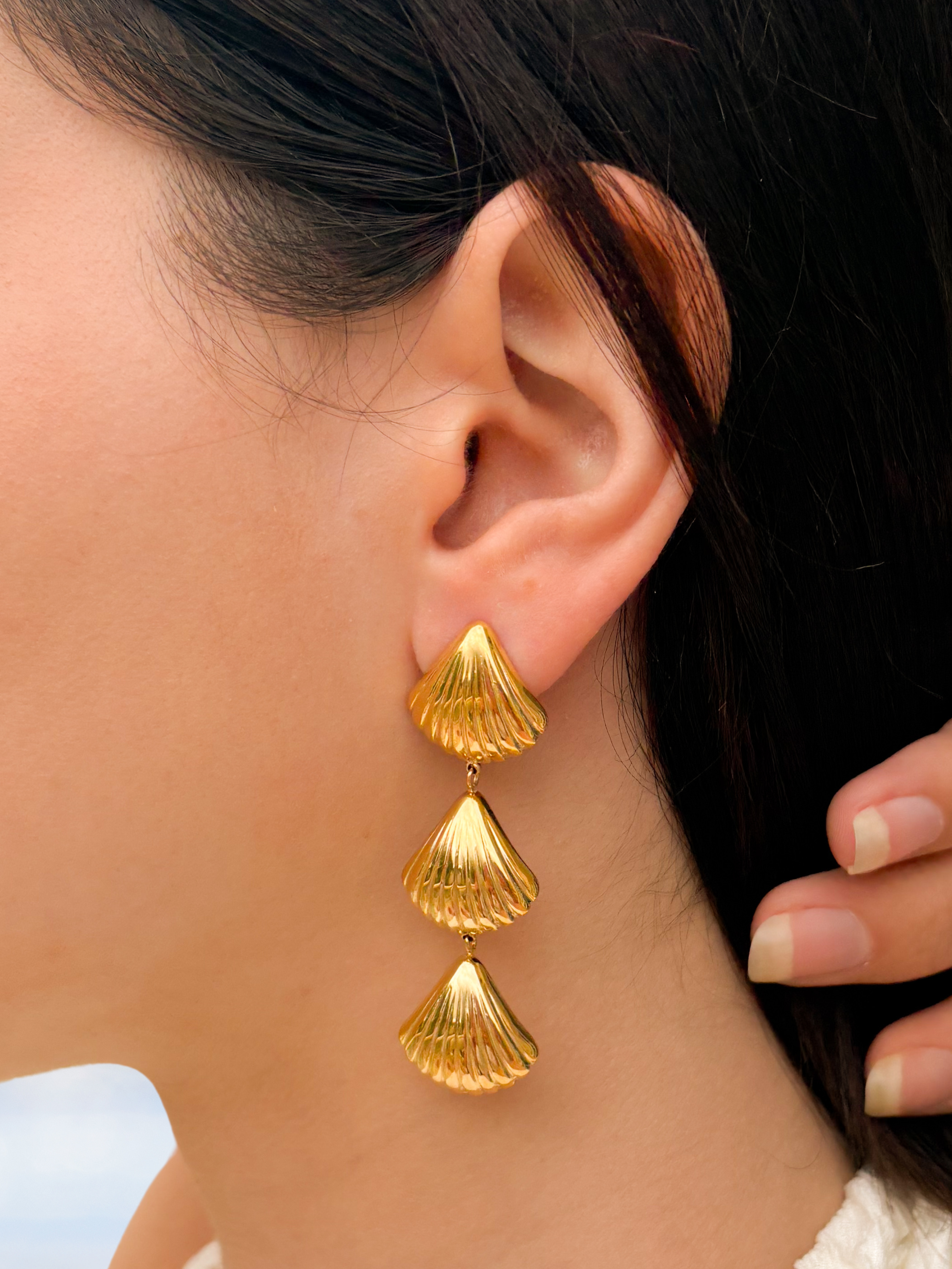 Isla - Boucles Pendantes Coquillage