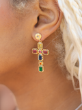Querida - Boucles Pendantes Croix