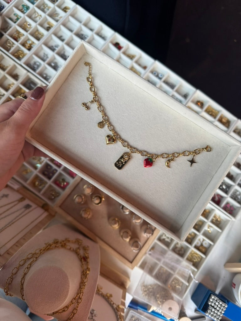 Collier Charms Personnalisable Doré