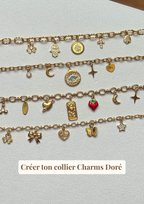Collier Charms Personnalisable Doré
