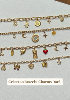 Bracelet Charms Personnalisable Doré
