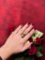 Rose - Bague Doré et Argenté