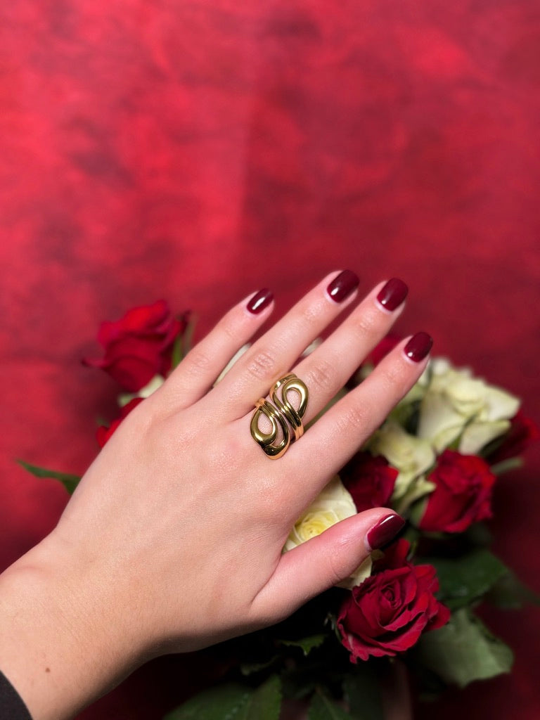 Rose - Bague Doré et Argenté