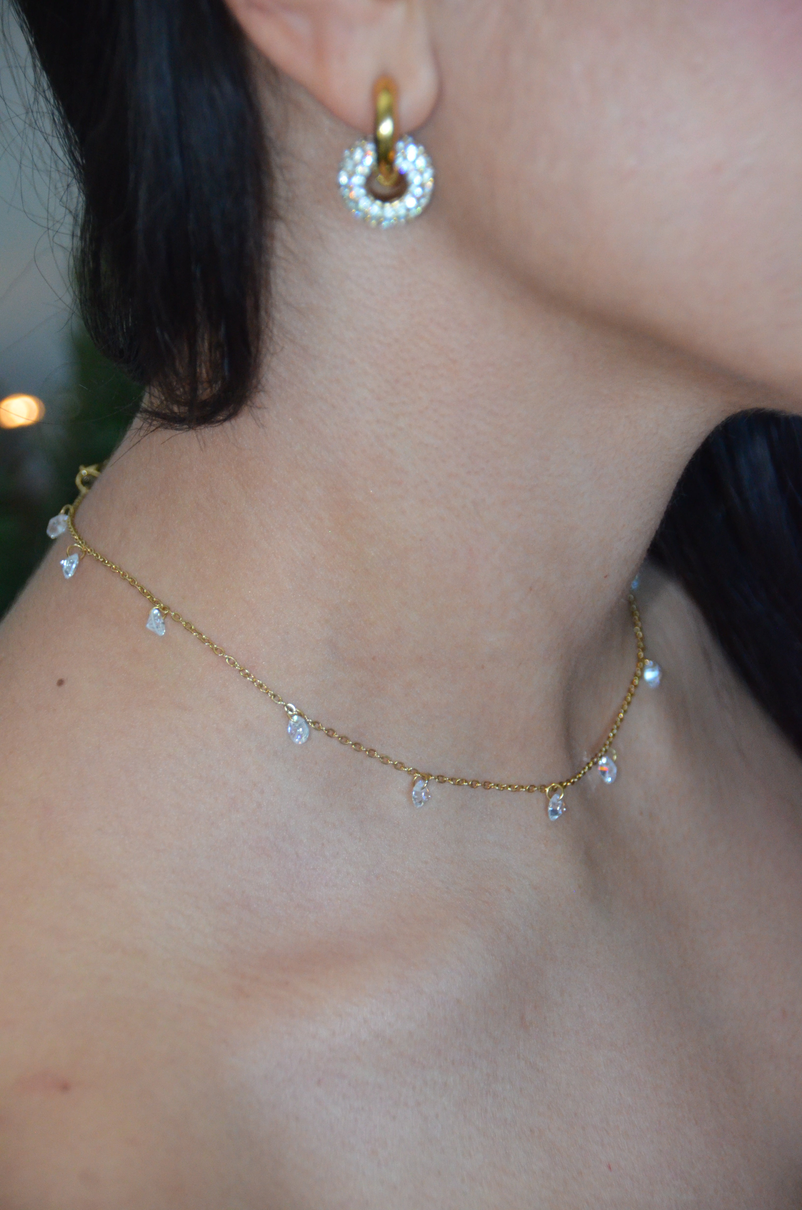 Aurore - Collier à Strass 3 en 1