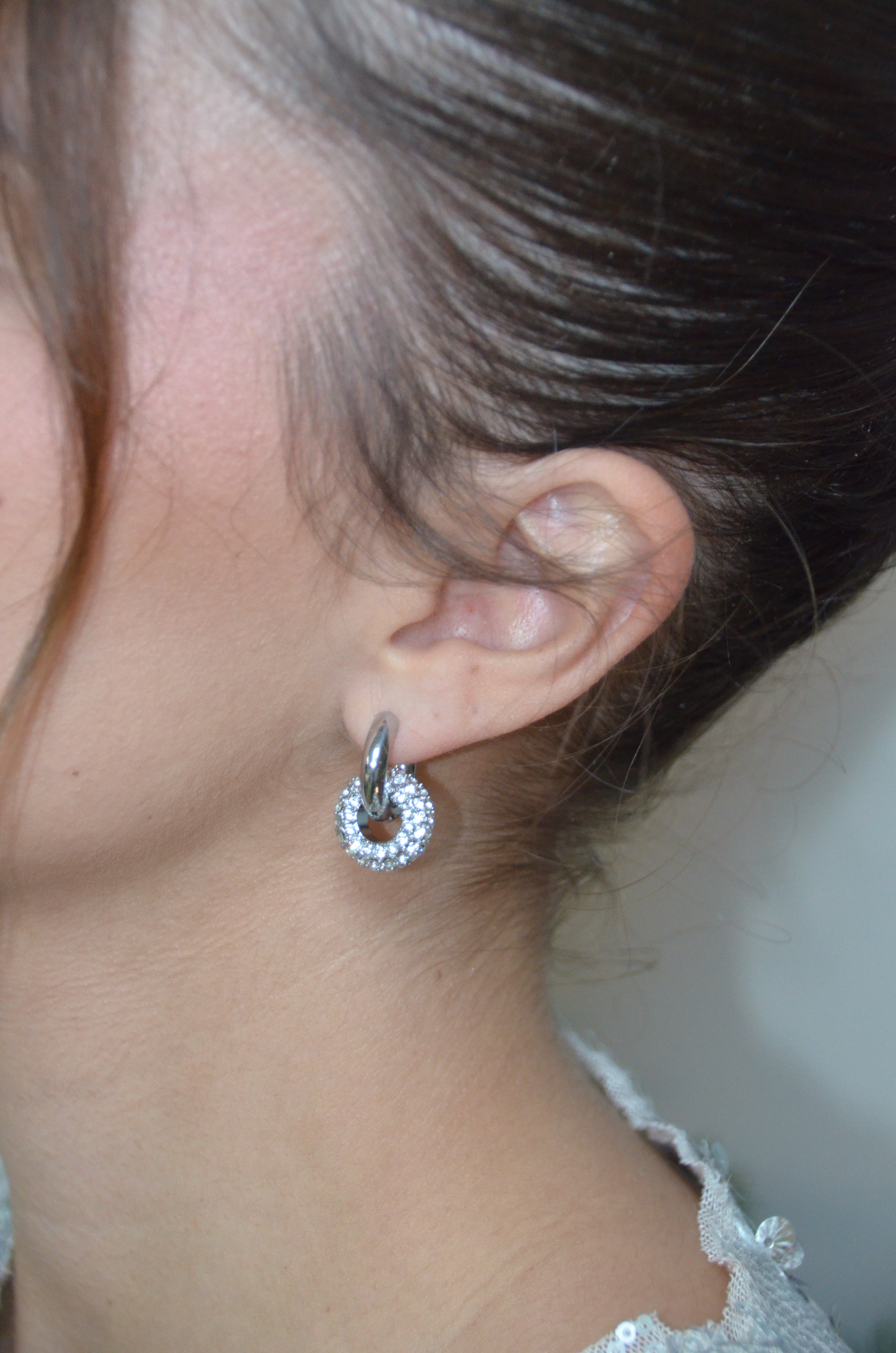 Oria - Boucles à Strass Doré ou Argenté