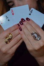 Rose - Bague Doré et Argenté