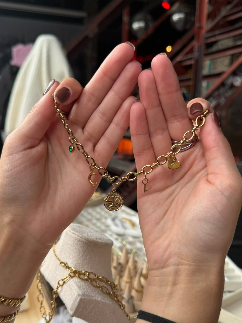 Collier Charms Personnalisable Doré