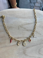 Collier Charms Personnalisable Doré