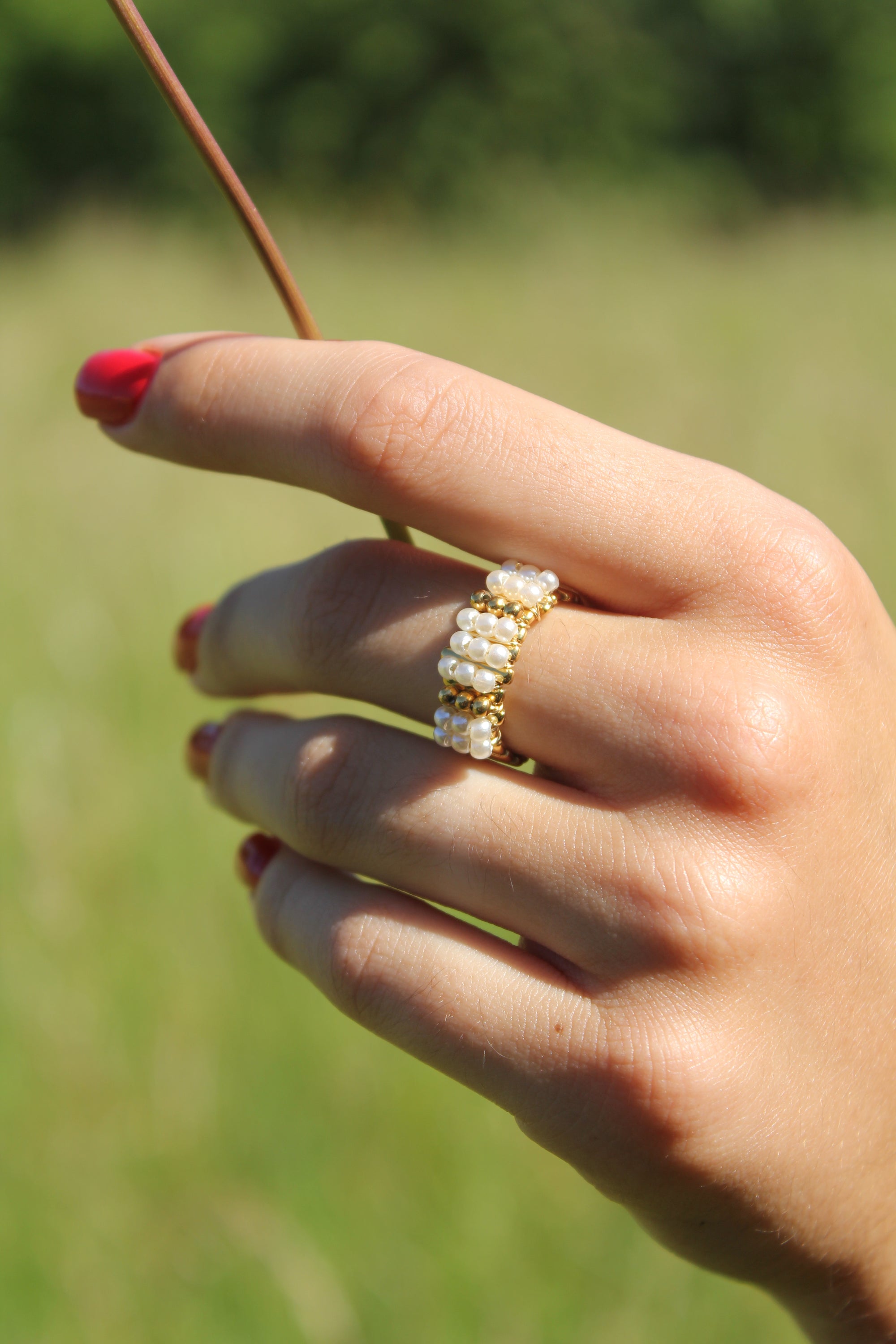 Livia - Bague Perlée