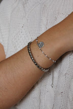 Laguna - Bracelet Personnalisable - Blanc et Argenté