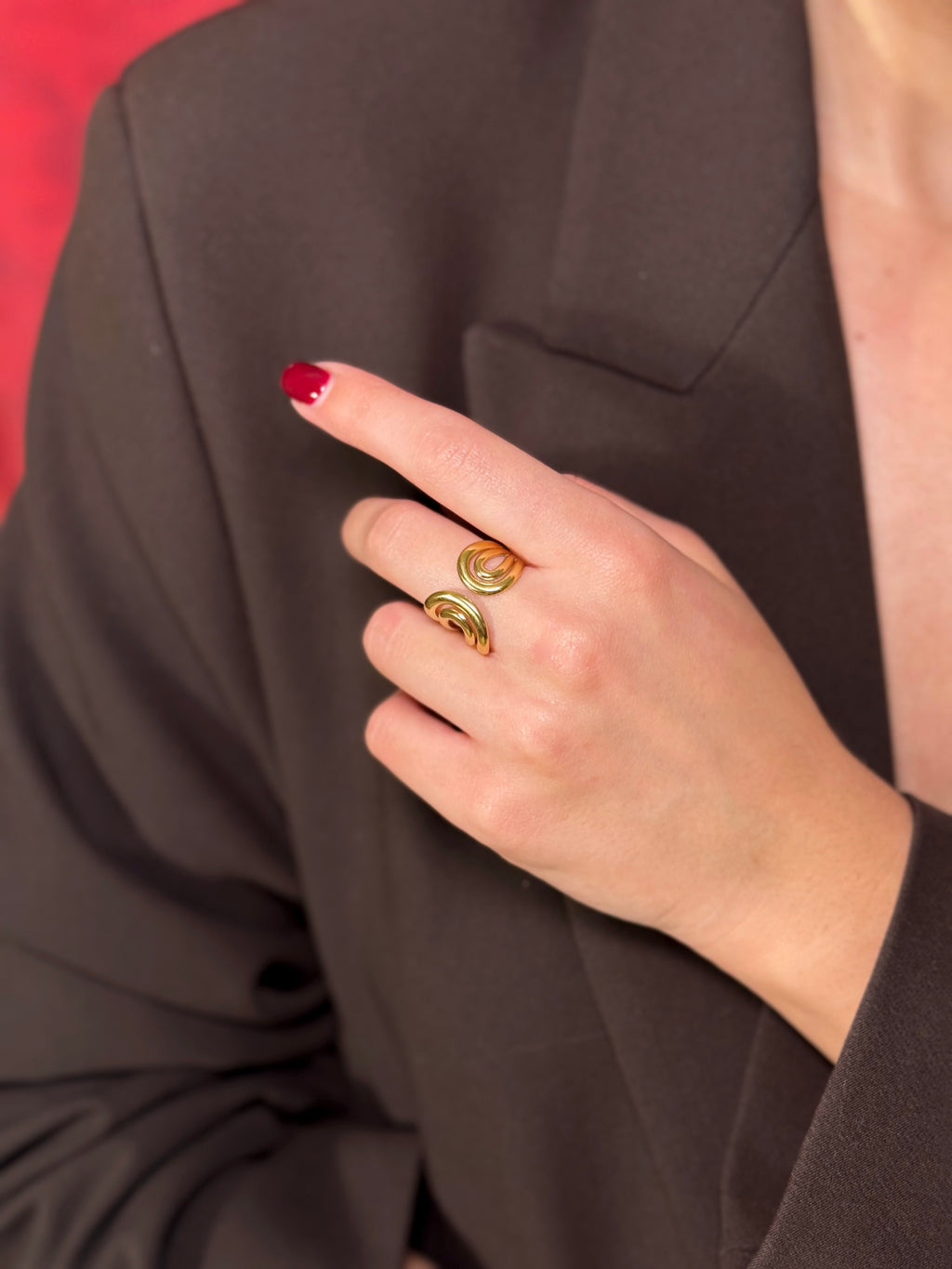 Tendresse - Bague Doré et Argenté